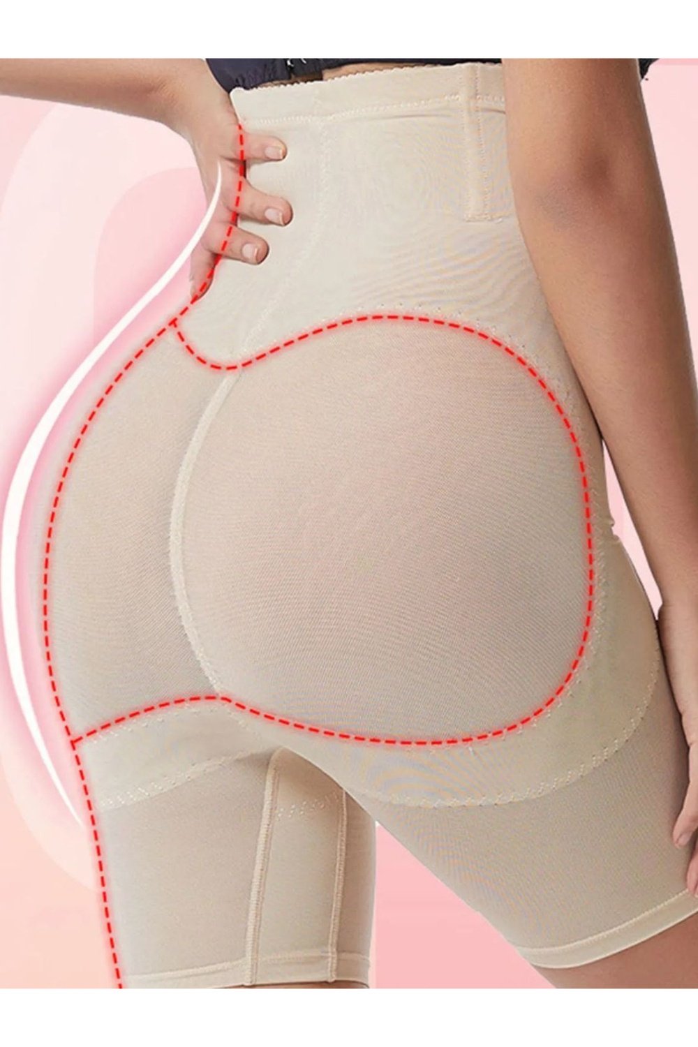 Full Size High Waist Butt Lifting Shaping Shorts - Shapewear - FITGGINS