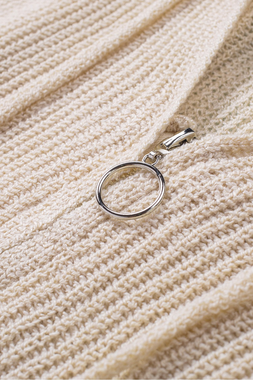 Distressed Zip Up Drawstring Hooded Cardigan Fitggins