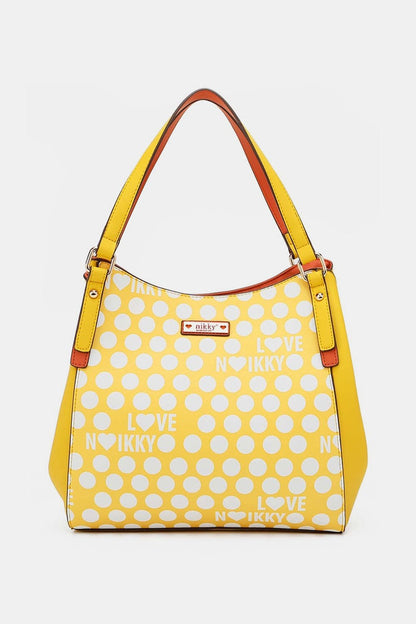 Nicole Lee USA Contrast Polka Dot Handbag - Handbag - FITGGINS