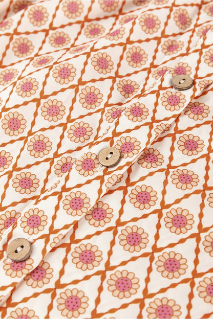 Stylish Printed Long Sleeve Button Down Shirt Fitggins