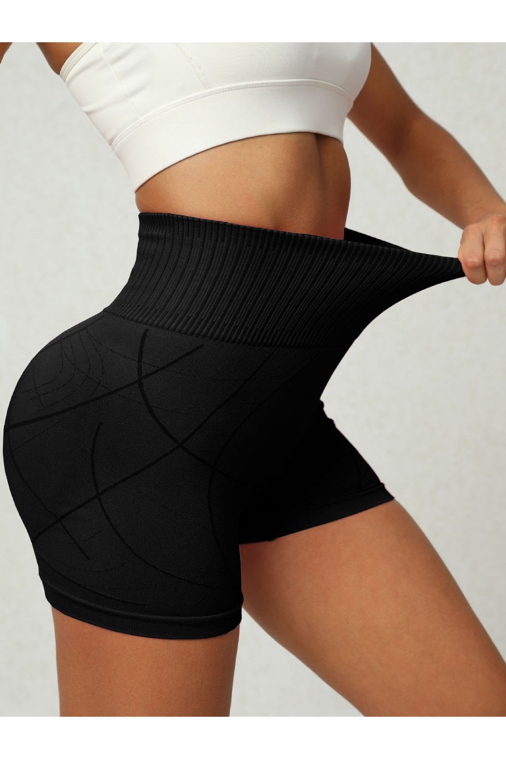 High Waist Active Shorts - Short Leggings - FITGGINS