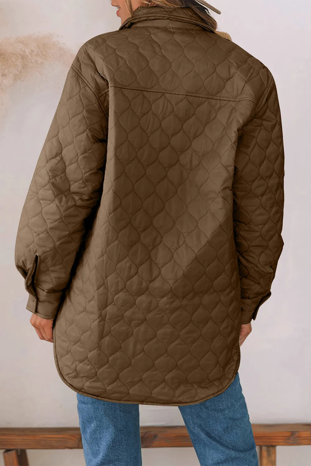 Snap Down Collared Winter Coat Fitggins