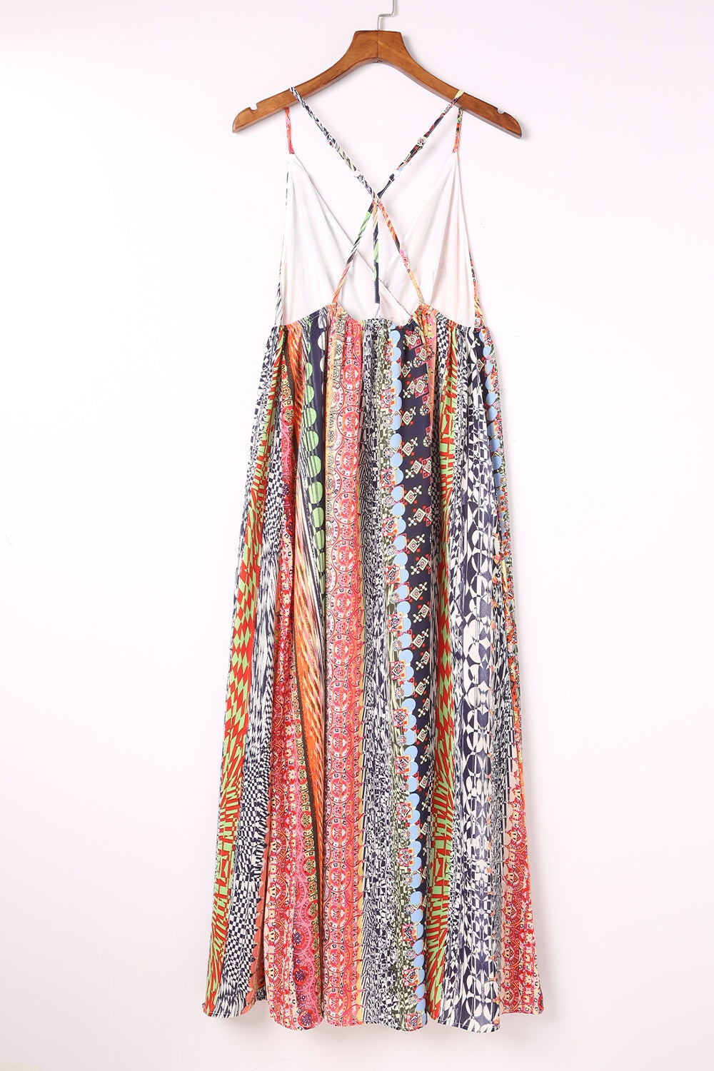 Printed Surplice Spaghetti Strap Dress - Casual & Maxi Dresses - FITGGINS