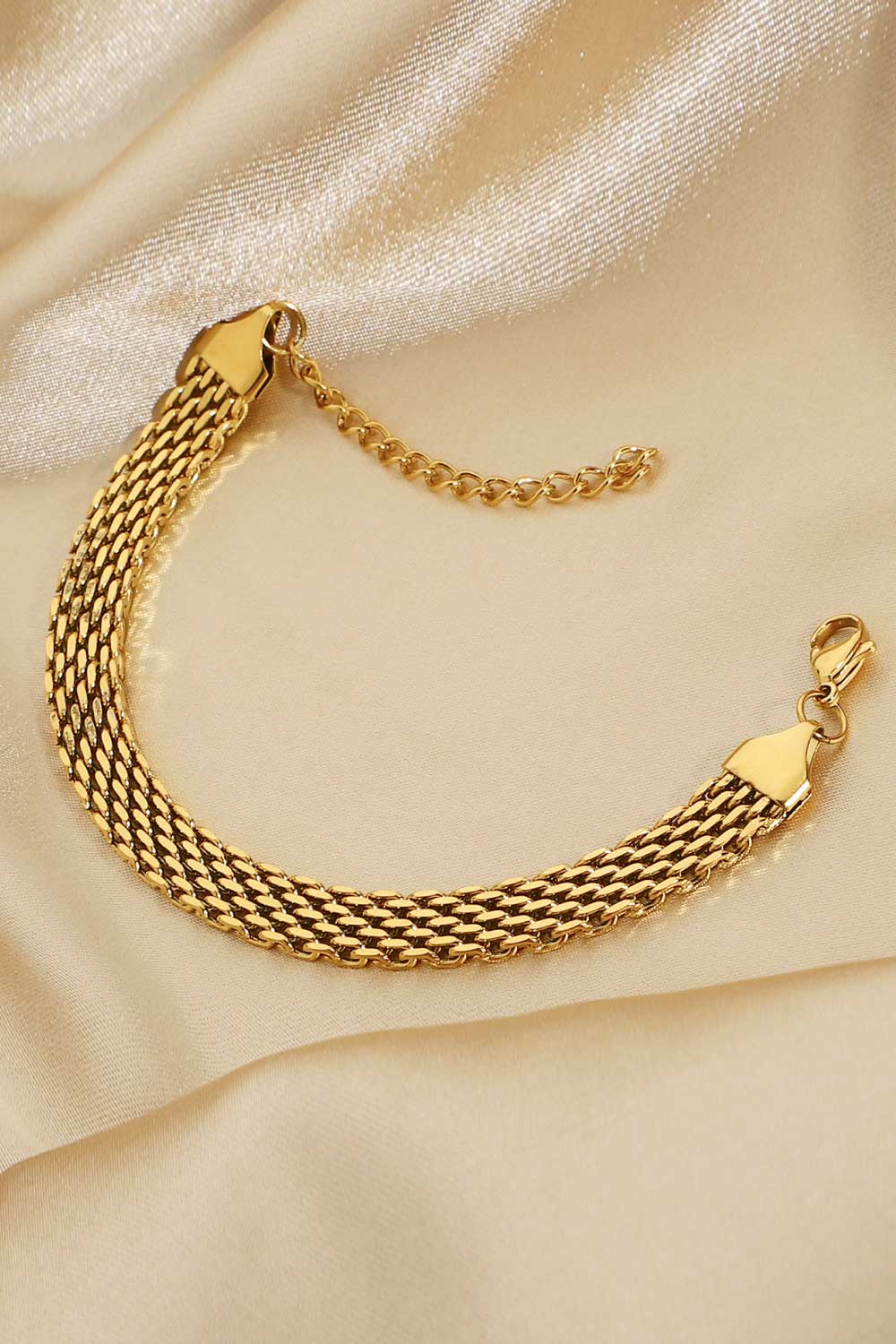 18K Gold-Plated Wide Chain Bracelet - Bracelets - FITGGINS