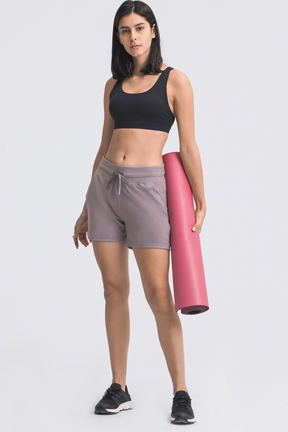 Waist Tie Active Shorts - Short Leggings - FITGGINS