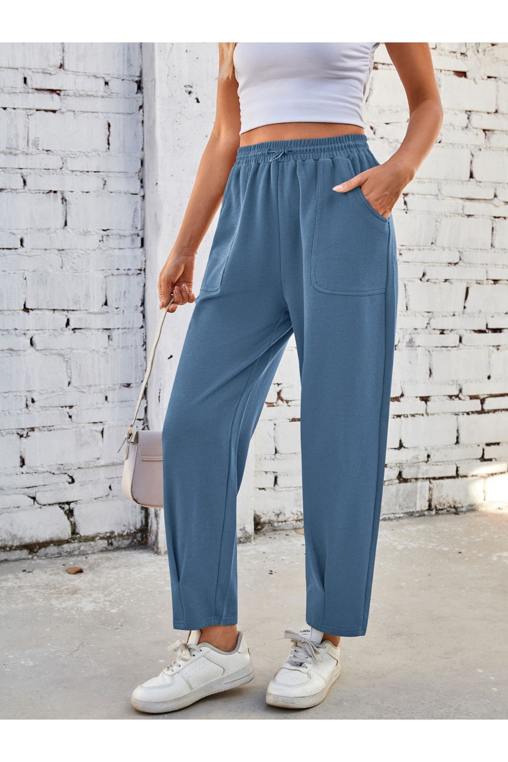 Lovelet Drawstring Pants with Pockets - Pants - FITGGINS