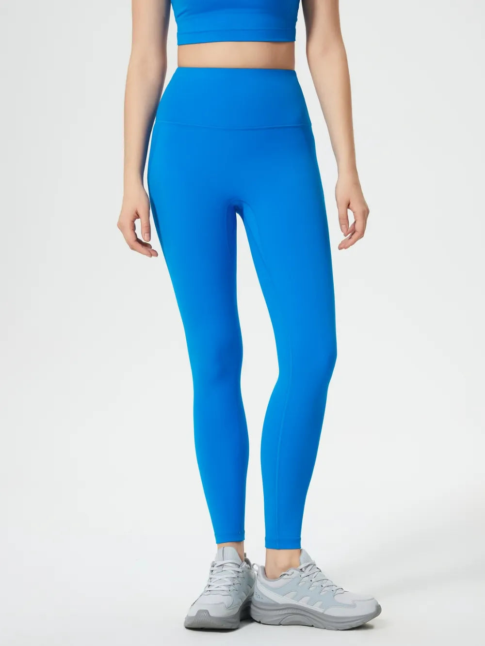 Millennia Wide Waistband Active Leggings Blue Fitggins