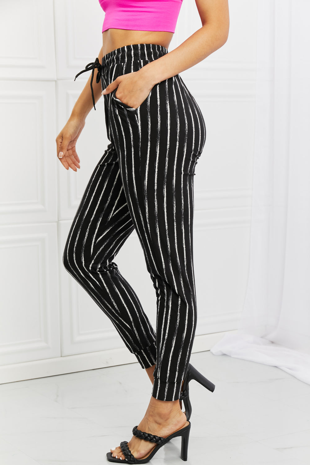 Leggings Depot Stay In Full Size Joggers - Pants - FITGGINS