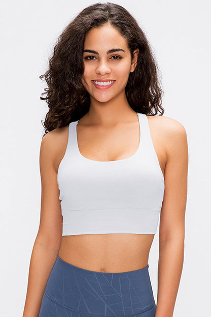 Millennia Crisscross Scoop Neck Active Tank - Crop Tops & Tank Tops - FITGGINS