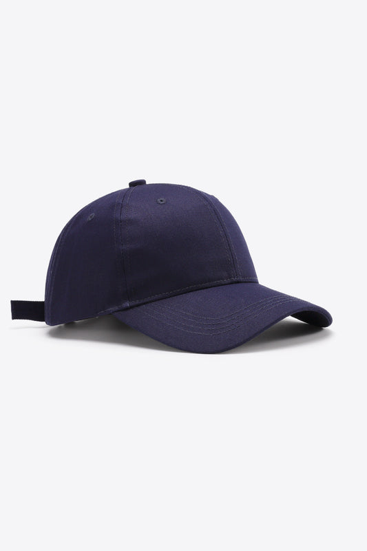 Plain Adjustable Cotton Baseball Cap - Hats - FITGGINS