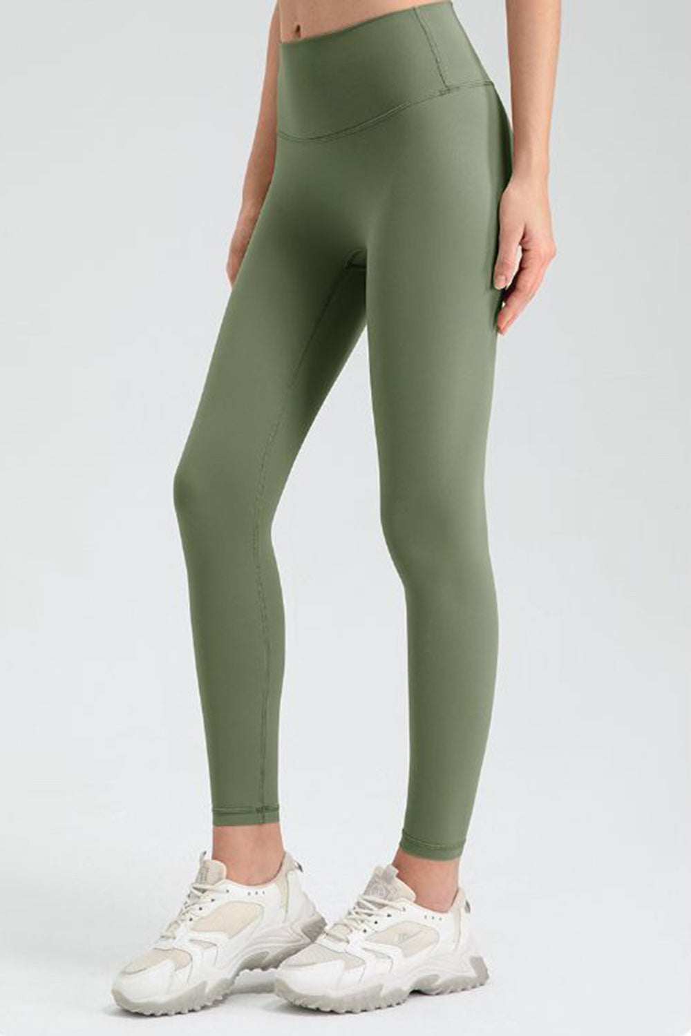 Wide Waistband Sport Leggings - Leggings - FITGGINS