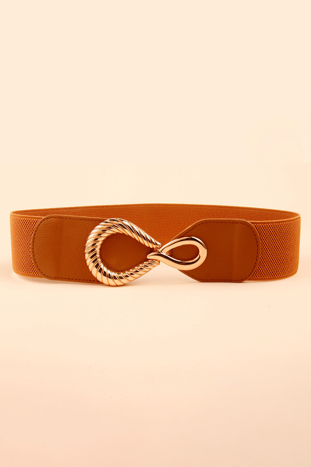 Ribbed Alloy Buckle Elastic Belt - Belt - FITGGINS