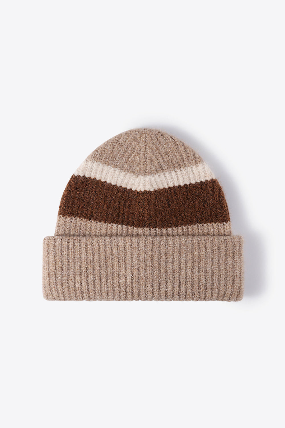 Tricolor Cuffed Knit Beanie - Hats - FITGGINS