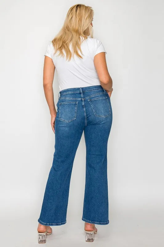 bytos Full Size Cat's Whiskers Mid Rise Ankle Jeans Fitggins