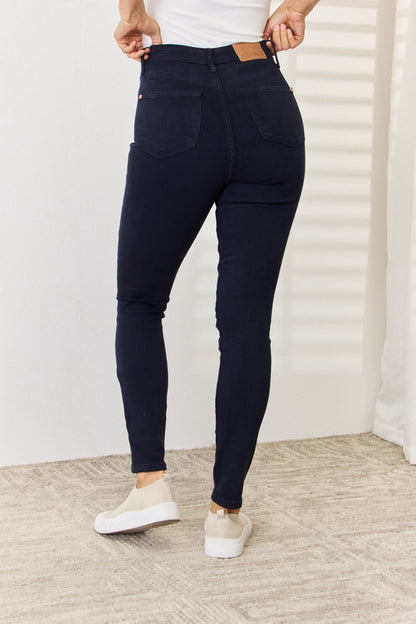 Judy Blue Full Size Garment Dyed Tummy Control Skinny Jeans - Jeans - FITGGINS