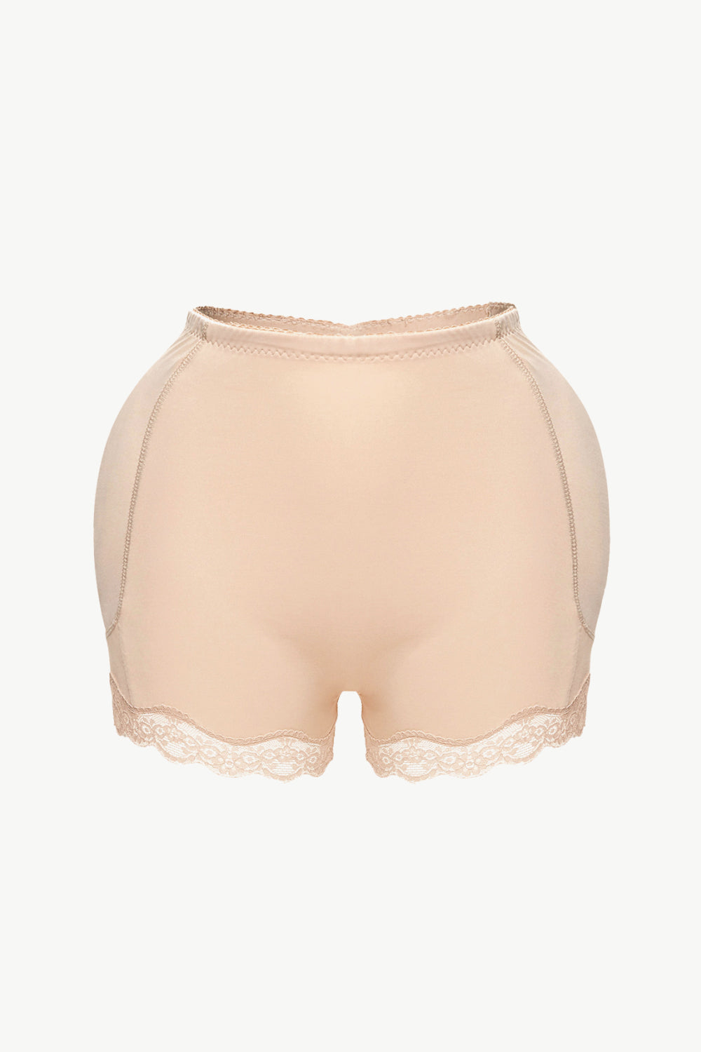 Full-Size Lace-Trim Shaping Shorts Apricot Fitggins