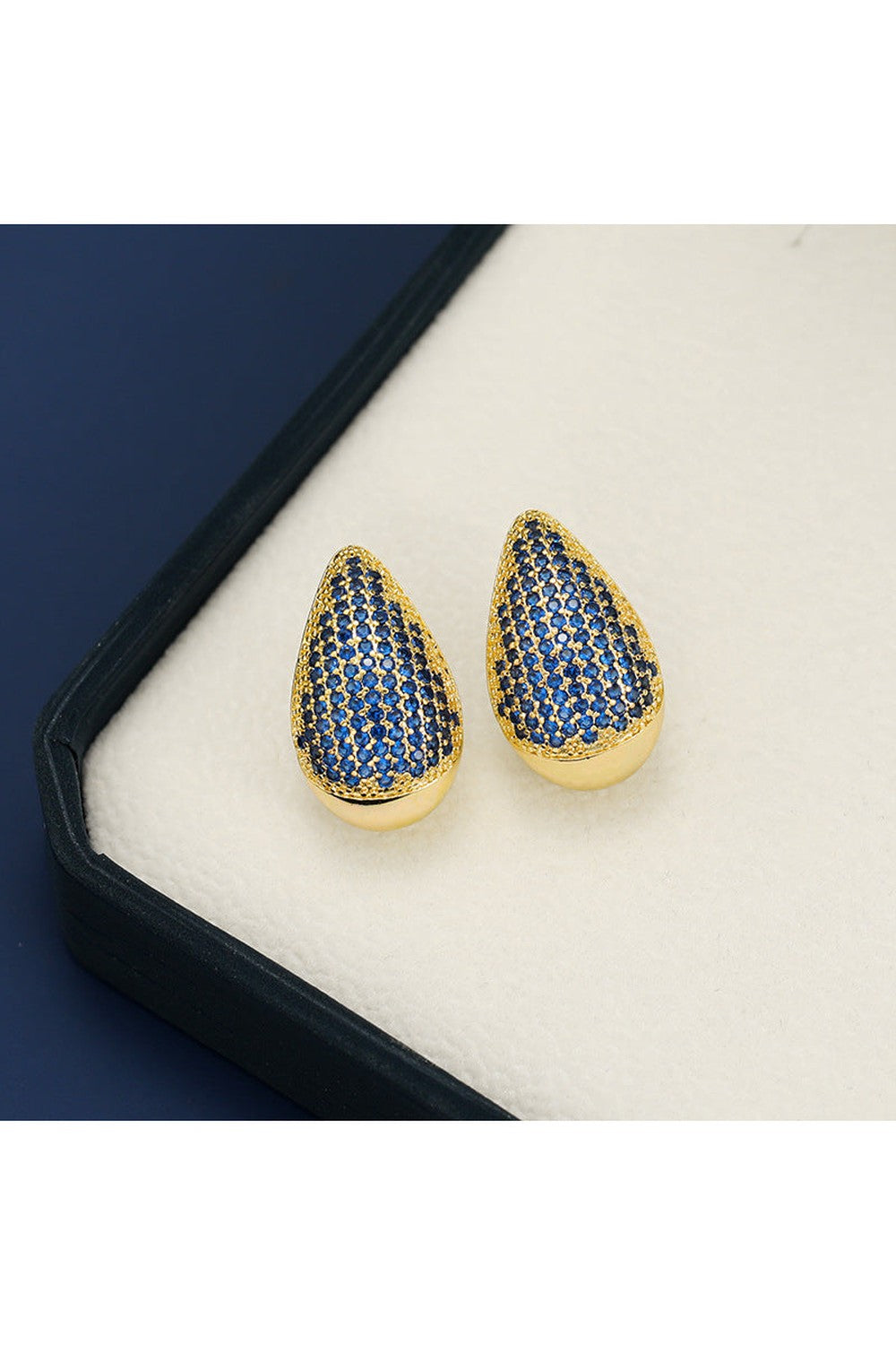 18K Gold-Plated Zircon Teardrop Earring - Earrings - FITGGINS