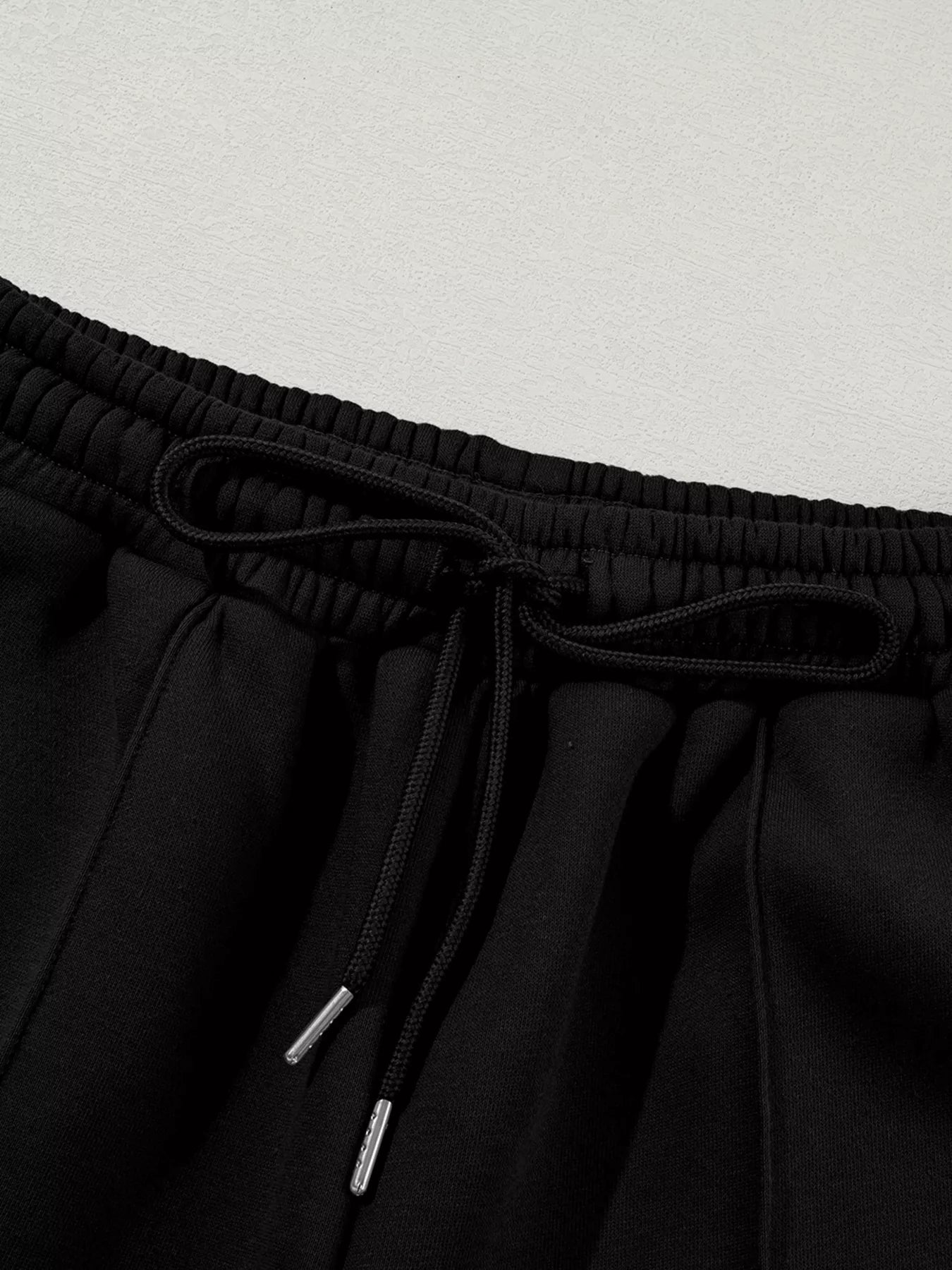 Drop Shoulder Zip Up Jacket and Drawstring Pants Active 2pcs Set Fitggins