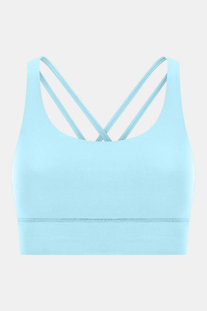 Millennia Crisscross Scoop Neck Active Tank - Crop Tops & Tank Tops - FITGGINS