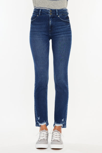 Kancan High Rise Slim Straight Jeans - Jeans - FITGGINS