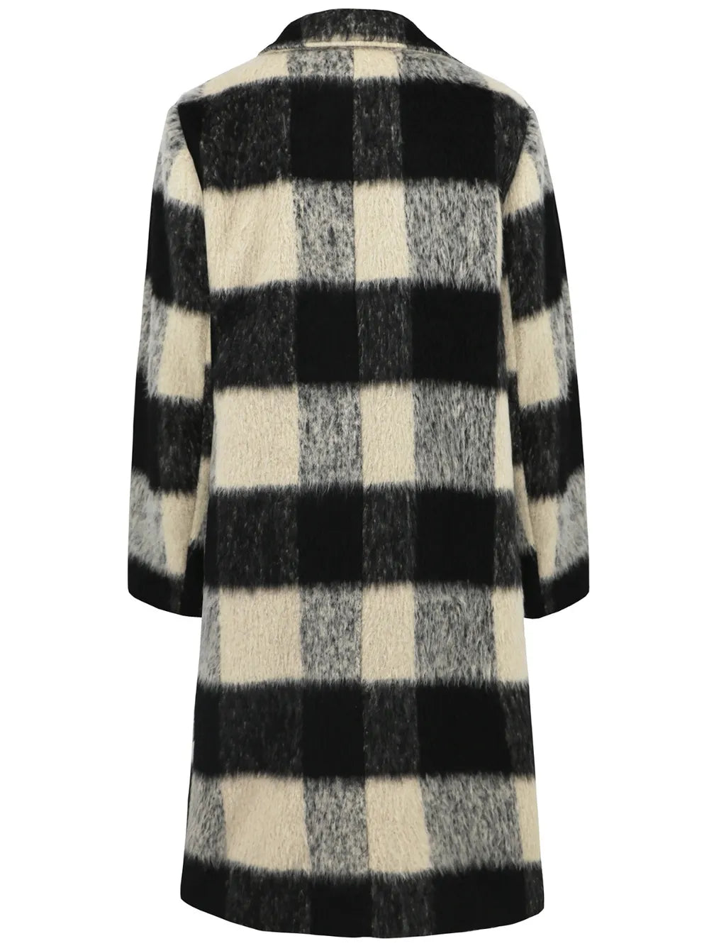 Plaid Double-Breasted Long Sleeve Coat Fitggins