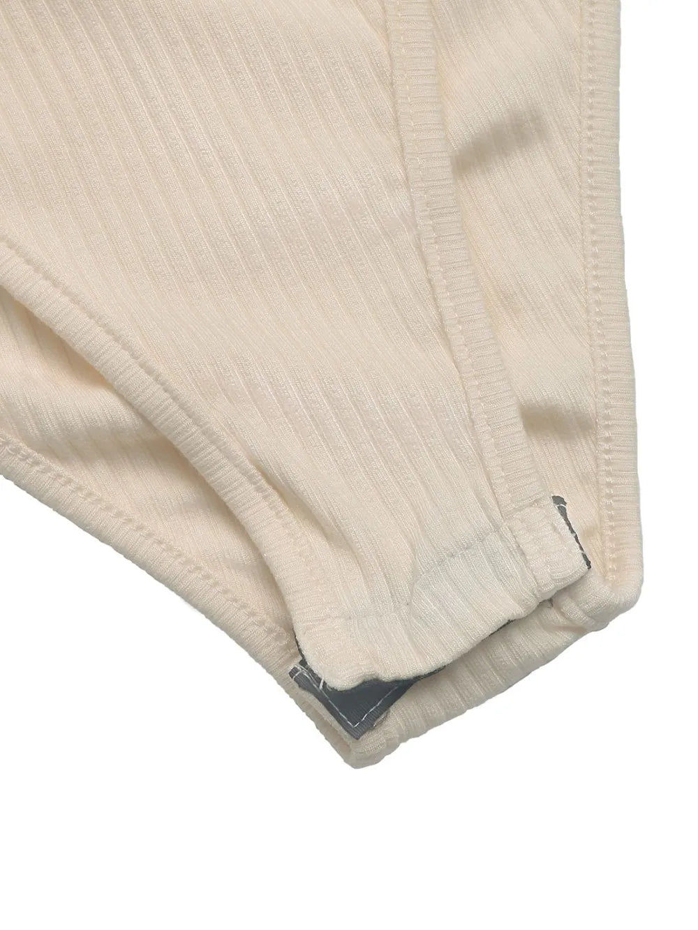 Perfee Decorative Button Round Neck Long Sleeve Bodysuit Fitggins