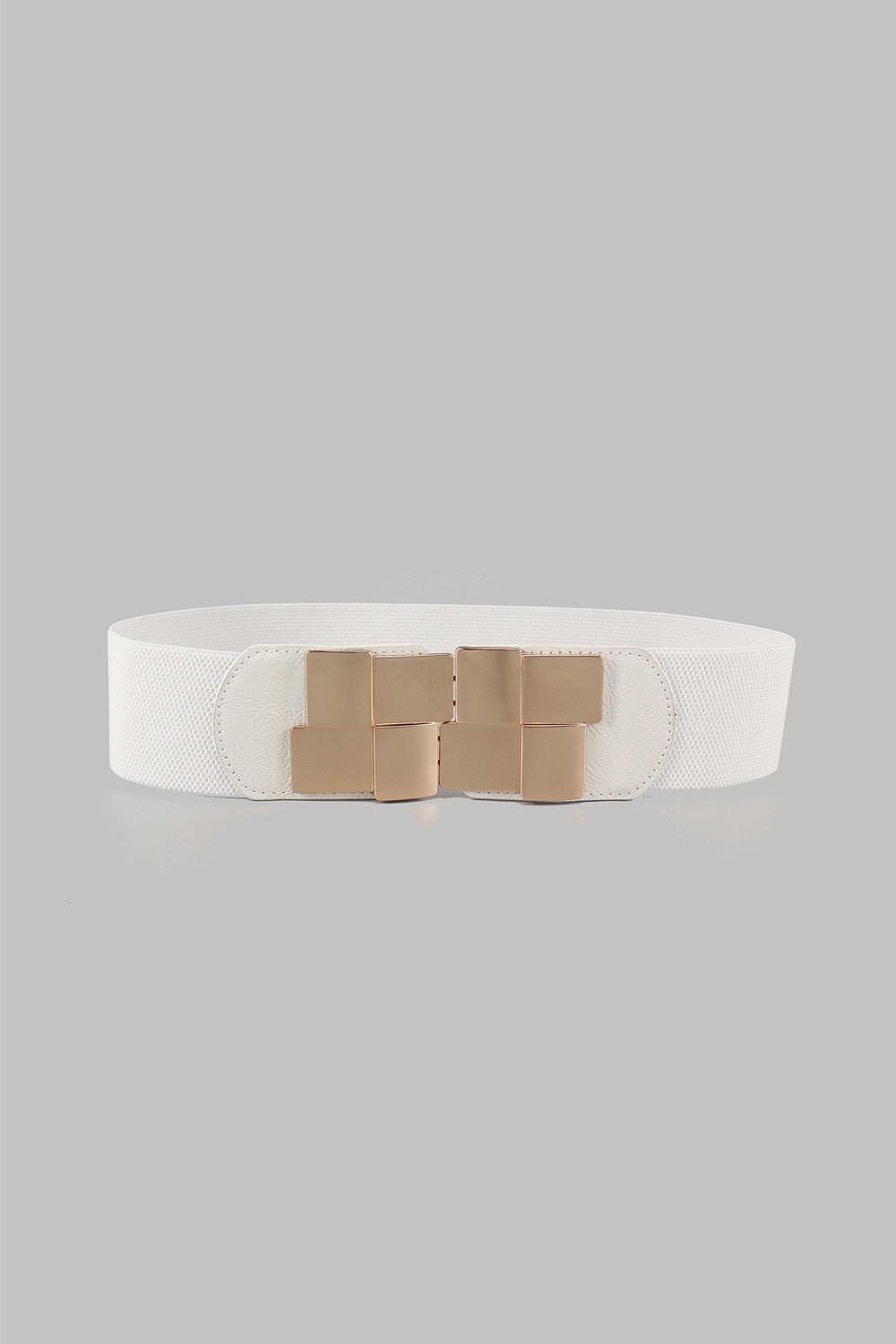 Geometric Buckle Elastic Wide Belt - Belt - FITGGINS