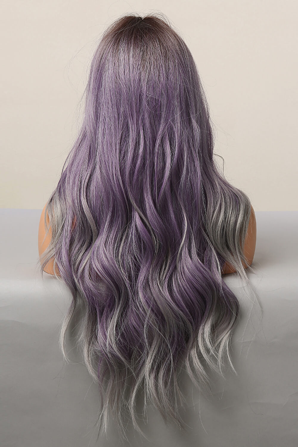 Elegant Wave Full Machine Synthetic Wigs in Purple 26'' - Hair - FITGGINS