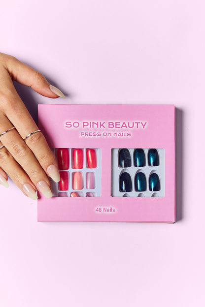 SO PINK BEAUTY Press On Nails 2 Packs - - FITGGINS