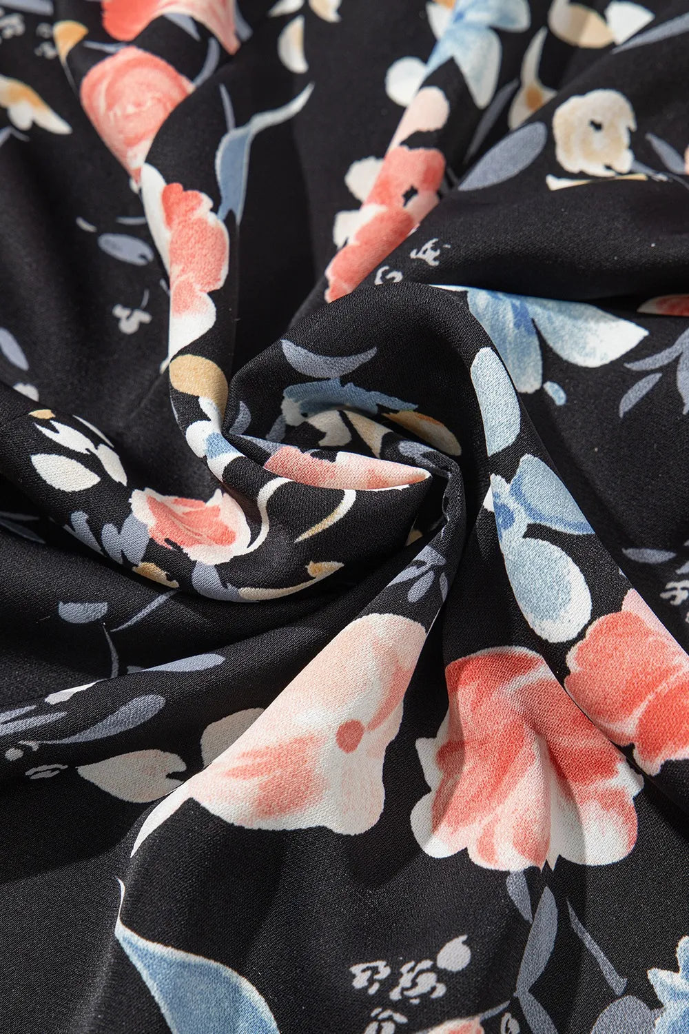 Floral Print Flounce Sleeve Midi Dress Fitggins