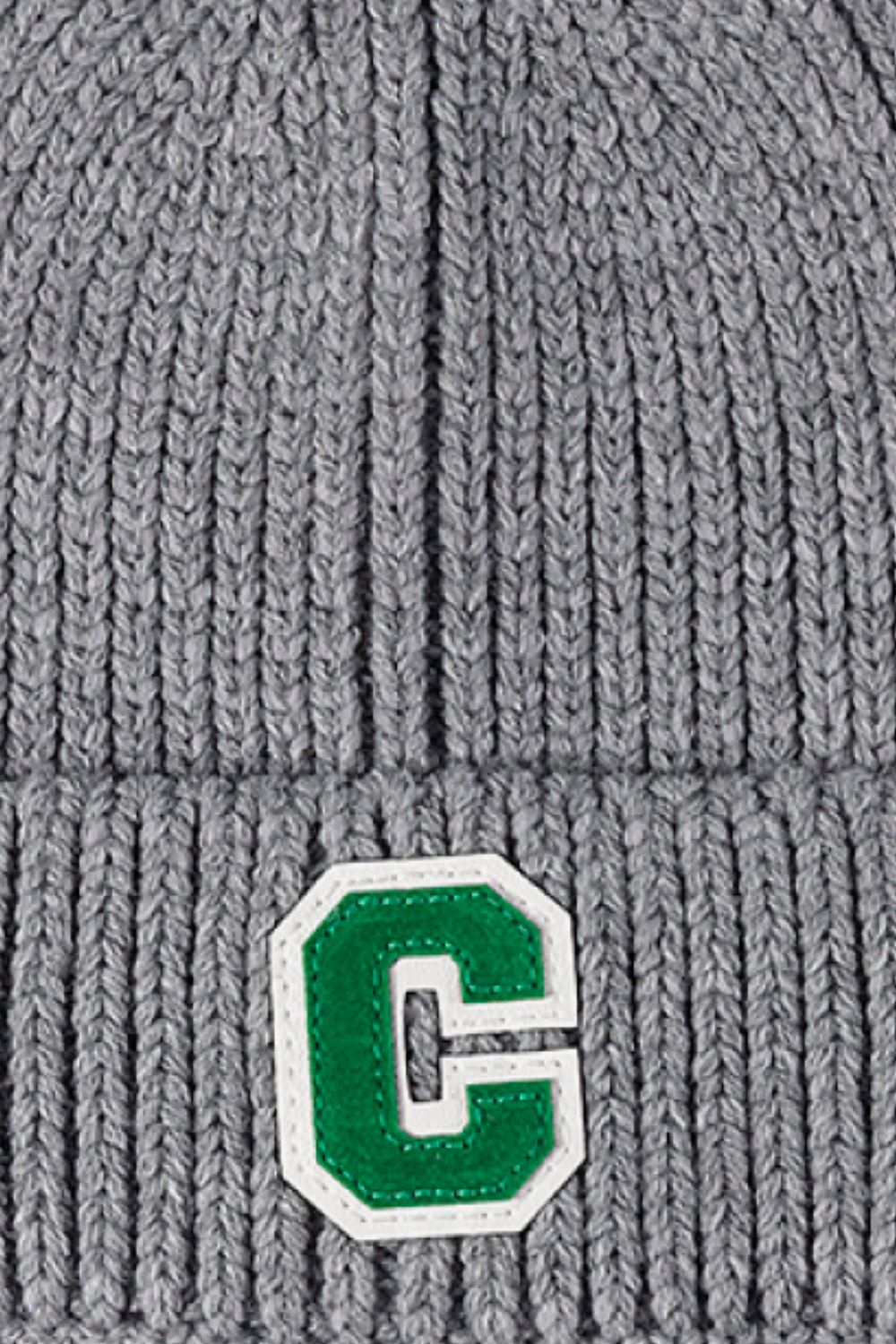 Letter C Patch Cuffed Beanie - Hats - FITGGINS