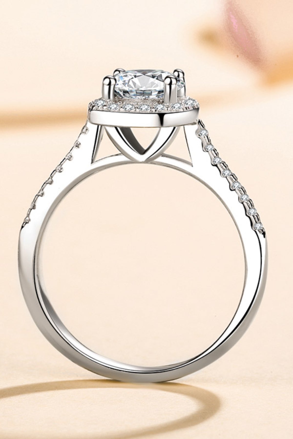 1 Carat Moissanite 925 Sterling Silver Ring - Rings - FITGGINS