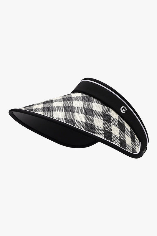 Plaid Natural Grass Adjustable Sun Hat - Hats - FITGGINS