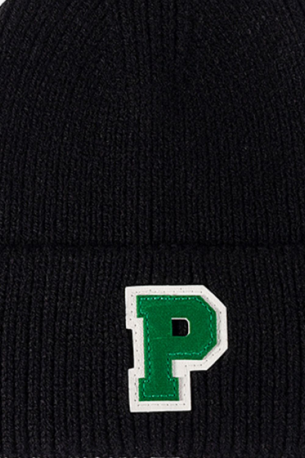 Letter Patch Cuffed Knit Beanie - Hats - FITGGINS