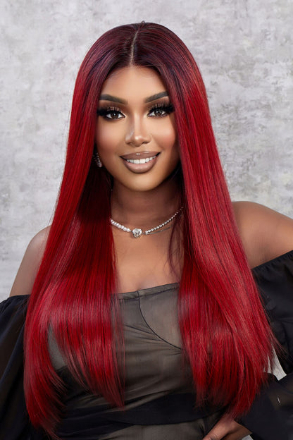 13*2" Lace Front Wigs Synthetic Straight 26" 150% Density - Hair - FITGGINS