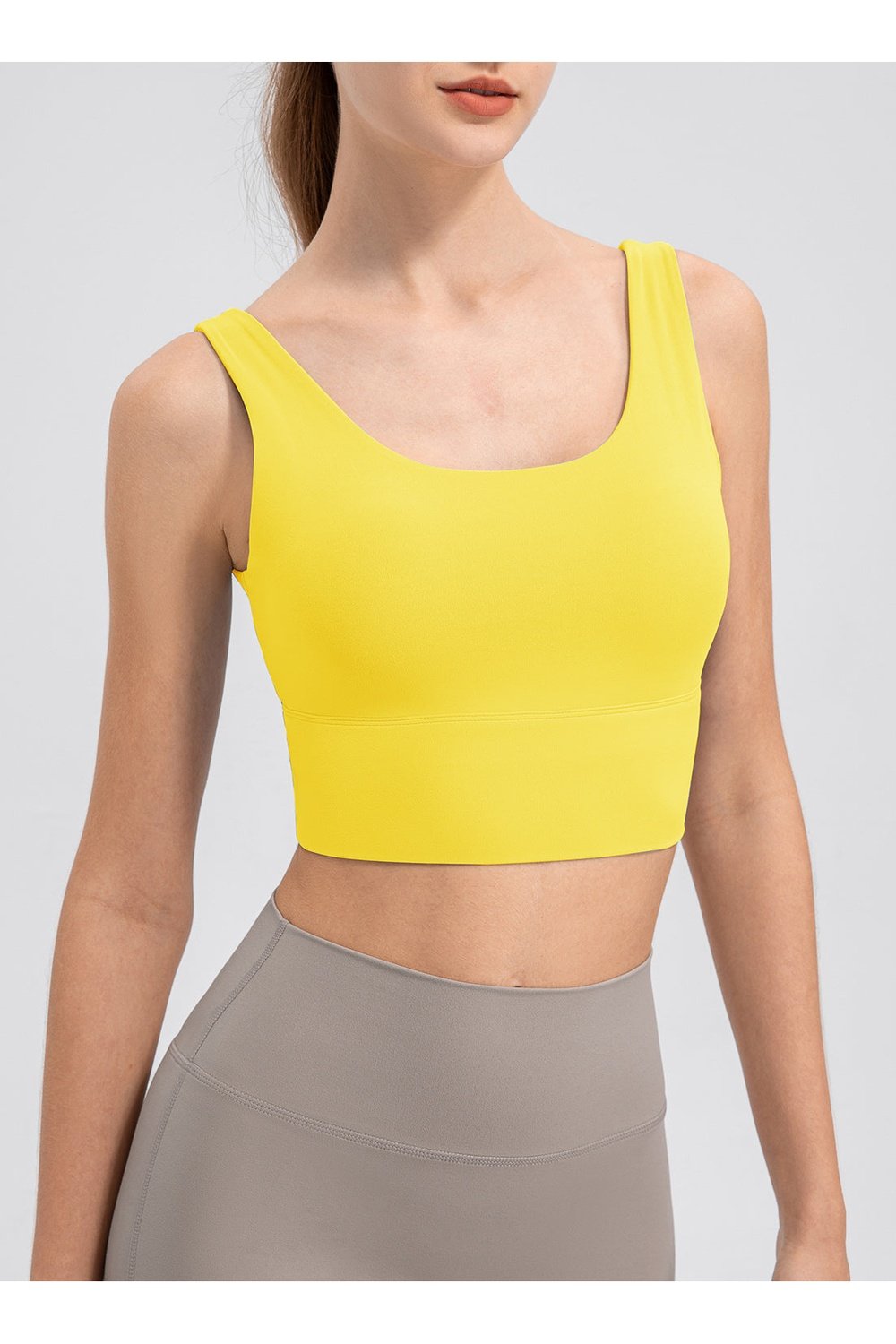 Scoop Neck Wide Strap Active Tank - Crop Tops & Tank Tops - FITGGINS