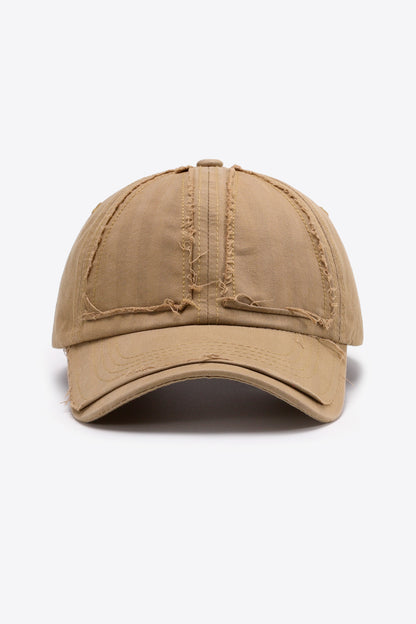 Distressed Adjustable Baseball Cap - Hats - FITGGINS