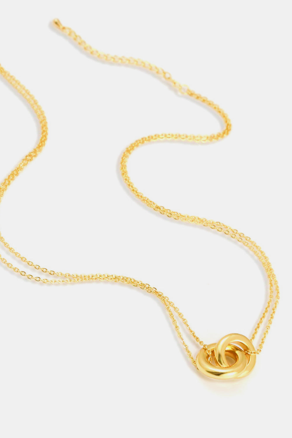 Linked Ring Pendant Chain Necklace - Necklaces - FITGGINS