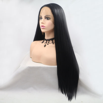 13*3" Lace Front Wigs Synthetic Long Straight 24" 130% Density - Hair - FITGGINS