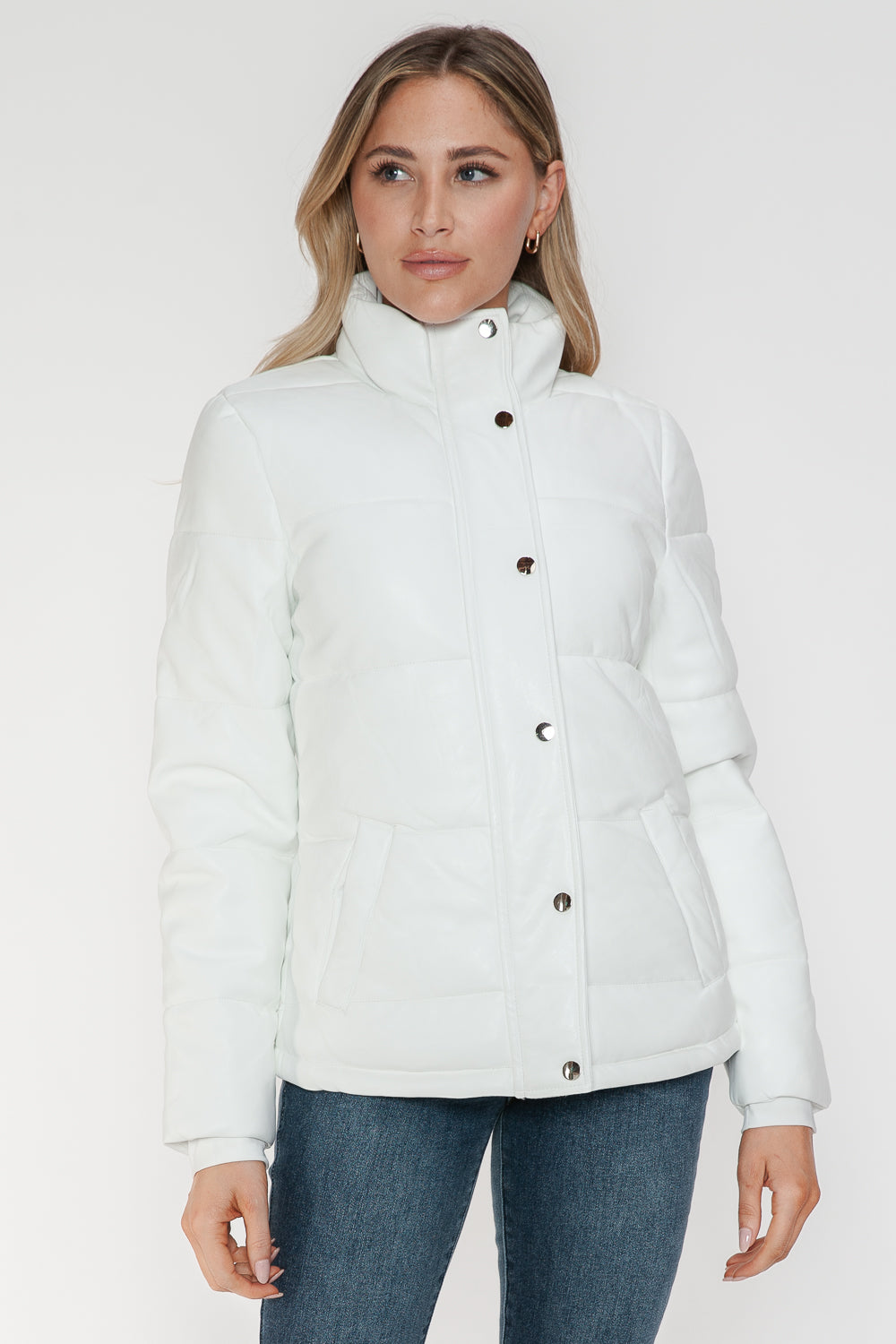 YMI Pocketed Zip Up Turtleneck Puffer Jacket - Jackets - FITGGINS