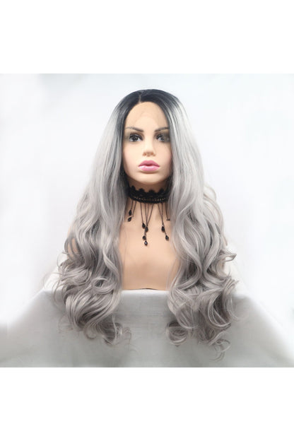 13*3" Lace Front Wigs Synthetic Long Wavy 24" 130% Density - Hair - FITGGINS