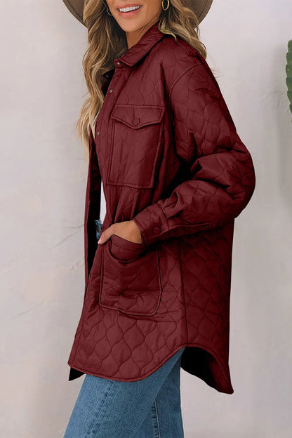 Snap Down Collared Winter Coat Fitggins