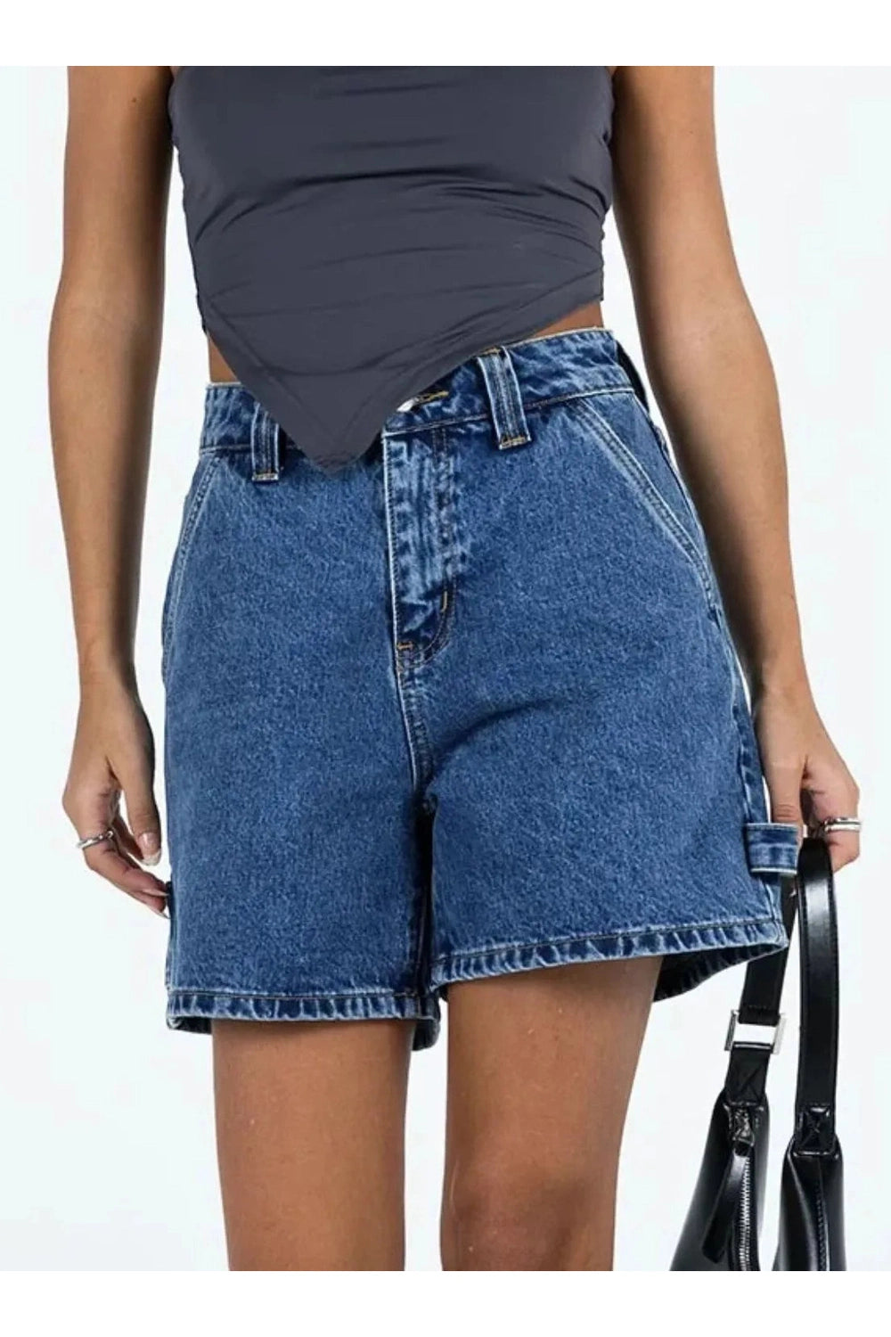 Trendy High Waist Denim Shorts for Women Fitggins