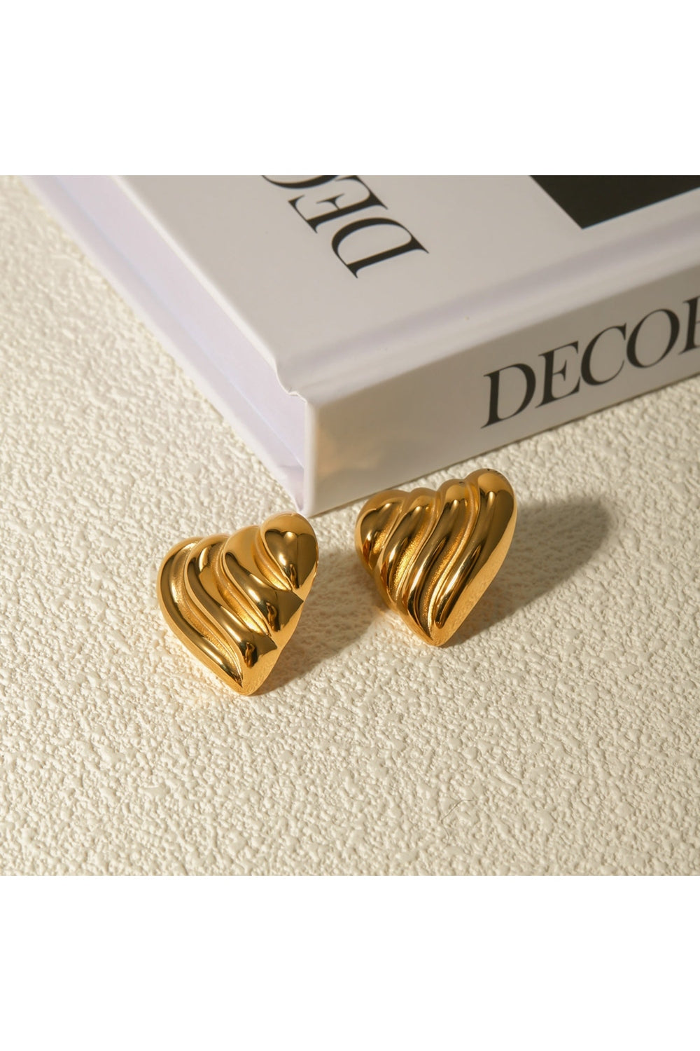 Stainless Steel Heart Shape Stud Earrings - Earrings - FITGGINS