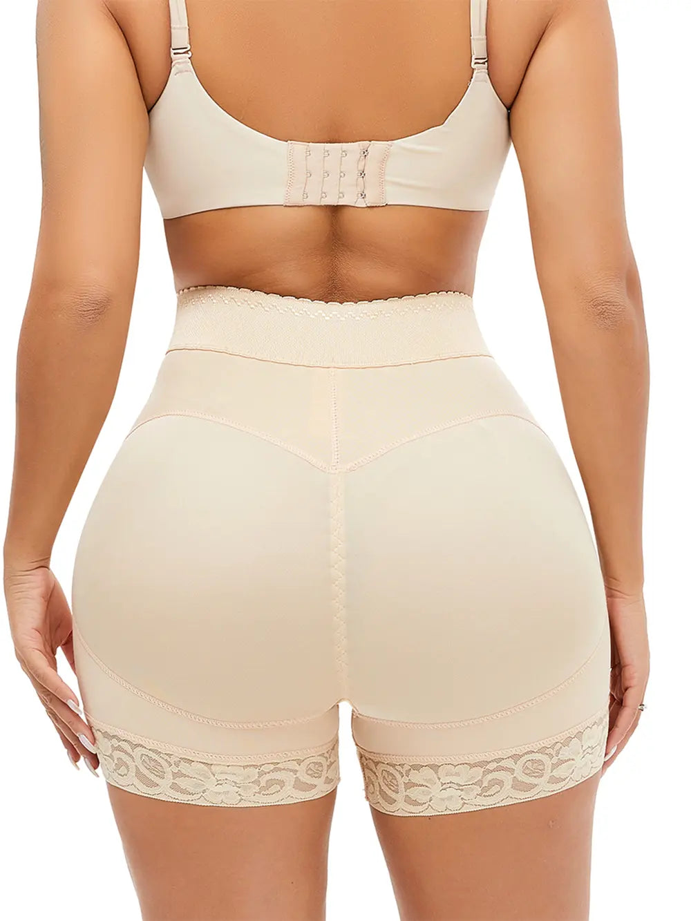 Full Size Lace Detail Hook-and-Eye Shaping Shorts Fitggins