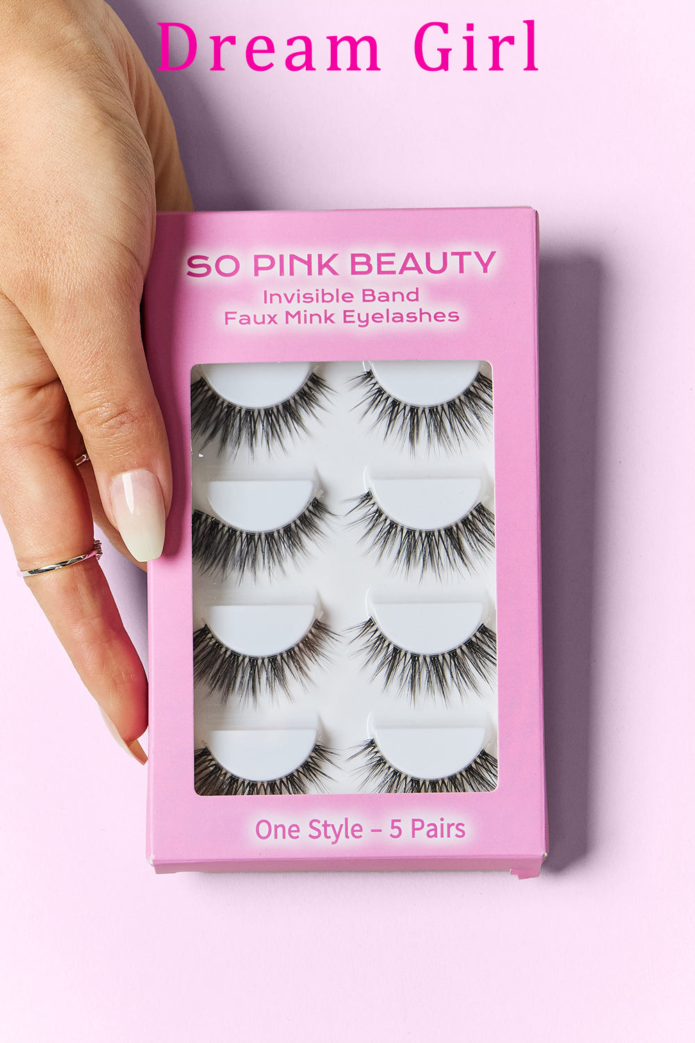 SO PINK BEAUTY Faux Mink Eyelashes 5 Pairs - - FITGGINS