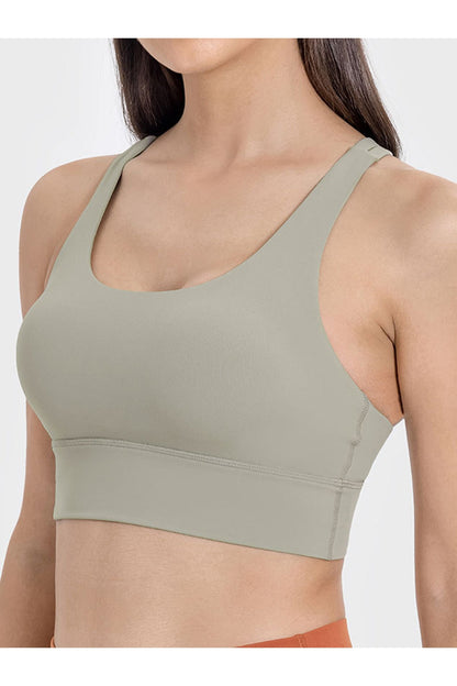 Millennia Crisscross Scoop Neck Active Tank - Crop Tops & Tank Tops - FITGGINS