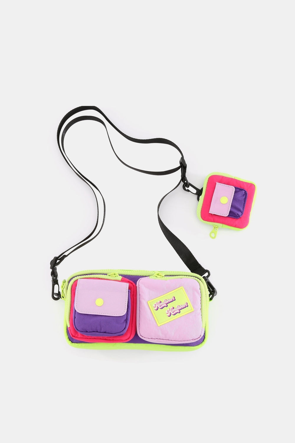 Himawari Removable Strap Nylon Crossbody Bag with EarPods Bag - Handbag - FITGGINS