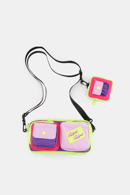 Himawari Removable Strap Nylon Crossbody Bag with EarPods Bag - Handbag - FITGGINS