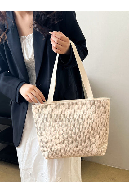 Straw Woven Tote Bag - Handbag - FITGGINS